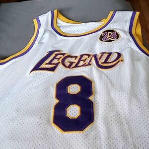 White and Purple Kobe Men's Jersey